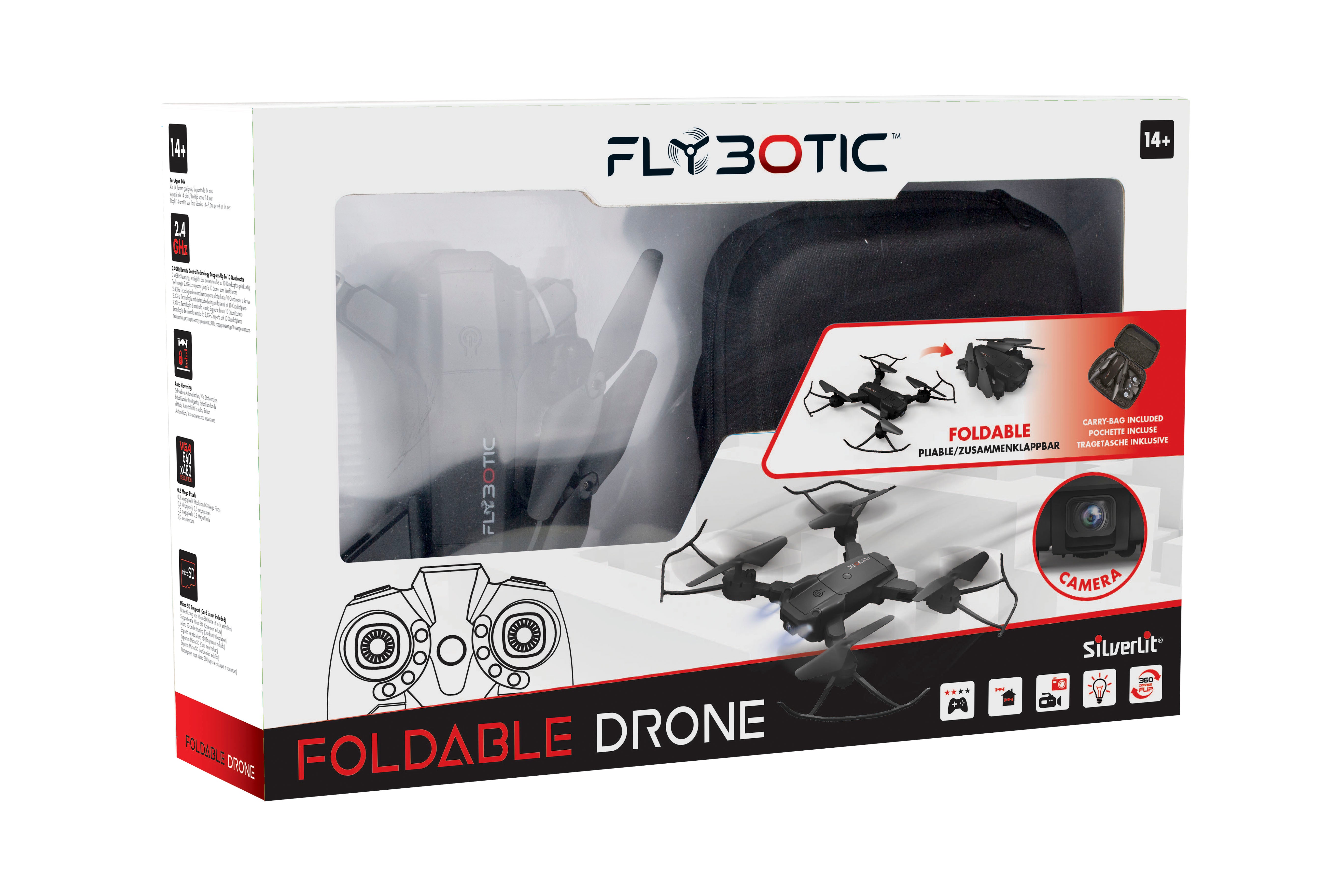 Flashing drone Flybotic : wrist remote control